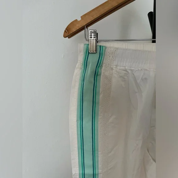 NWT FREE PEOPLE Team Spirit Pull-On Pants In Bleached Aqua Combo MSRP $128 - Picture 8 of 11
